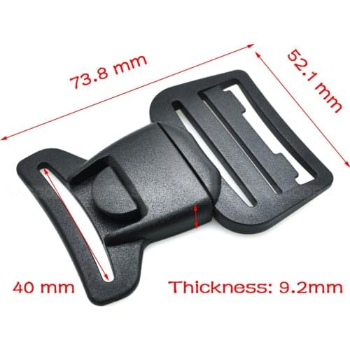 120pcs/pack Pack 1-1/2"(40mm) Webbing Center Release Buckle Plastic for Hiking Camping Bags