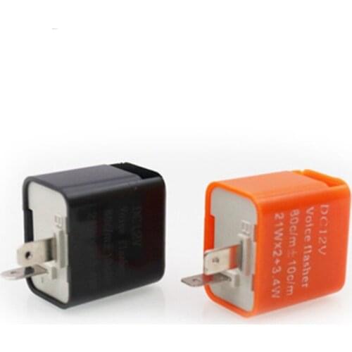 12V 2 Pin Motorcycle Blinker Adjustable LED Flasher Relay Turn Signal Indicator Hyper Flashing