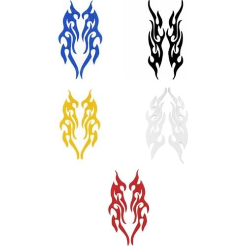 2x Universal Car Sticker Motorcycle Decal Decor Mural Vinyl Covers Flame Sticker For Harley Honda Yamaha Suzuki Kawasaki