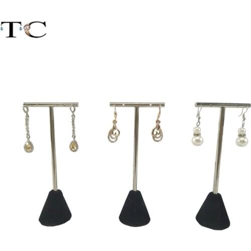 3Pcs Stainless Steel T - Shaped Earrings Accessories Storage Rack Jewelry Earrings Display Stand Ornament Holder