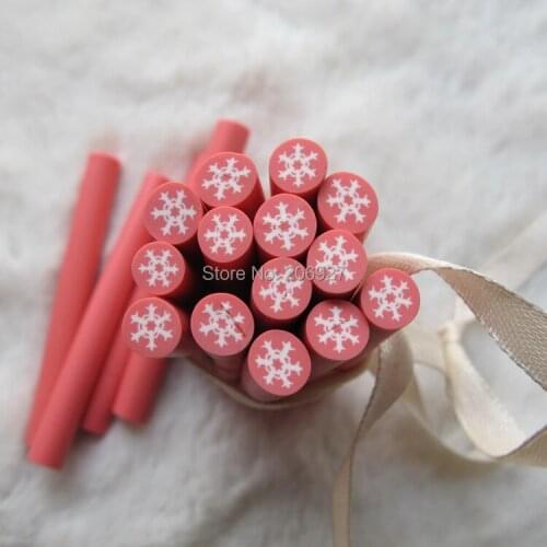 5pcs i-28 5mm Cute Christmas Cane Fancy Nail Art Polymer Clay Cane Nail Art Decoration