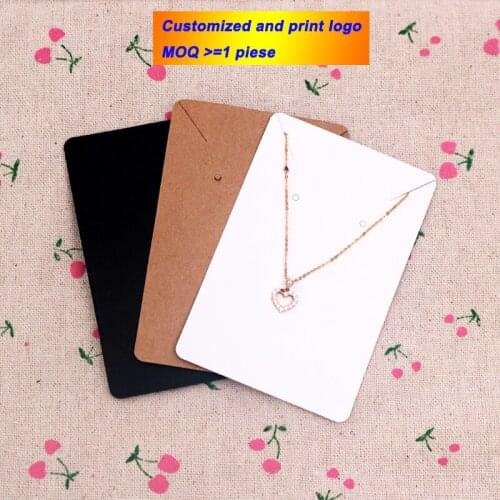 50pcs/lot 6*9 Paper NeckalcePackaging Card Earring Chain Packing Card Jewelry Display Accessories Jewelry Set Holder Showcase
