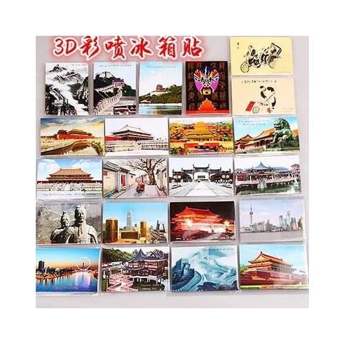 6 pieces/ lot)Chinese wind Chinese city characteristic folk refrigerator