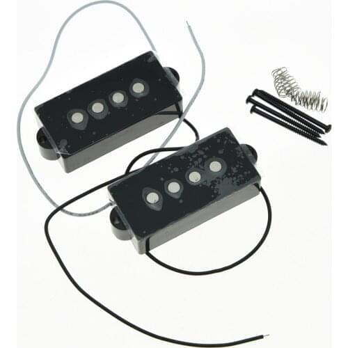 KAISH Black P Bass Pickup 8.0K Bass Pickups Set for 4 String Precision Bass Guitar