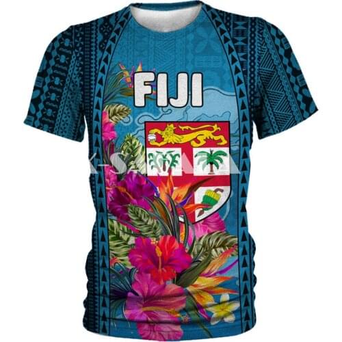 Summer Fashion Men Women Unisex T shirt Fiji Island Tapa Polynesian 3D Printed T shirts Unisex Harajuku shirt Casual Tee Tops-2