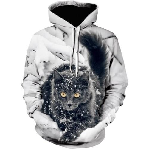 2021 Hot Sale animal Cat off white Hoodie 3d Print unisex hip hop Sweatshirts harajuku fashion Casual Tracksuit hoodies Jackets