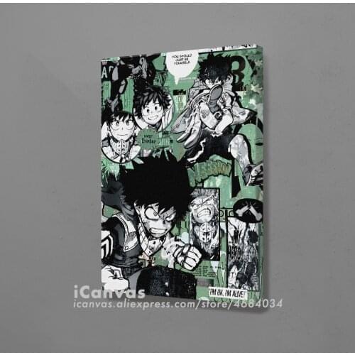 Izuku Midoriya Deku BNHA Anime MHA Decoration Prints Canvas Home Decor Dorm Living Room Bedroom Poster Painting Wall Art