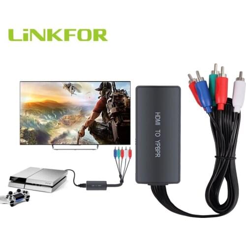 LiNKFOR HDMI to YPbPr Converter With R/L Audio Output Support 1080p HDMI to Component Adaptor HDMI to 5RCA RGB YPbPr Adapter
