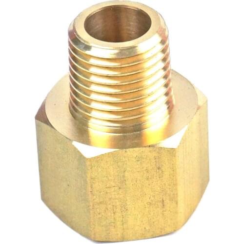 1/4" BSPT Male x 3/8" NPT Female Brass Pipe Fitting Connector Adapter For Pressure Gauge Air Gas Fuel Water Pressure 229 PSI