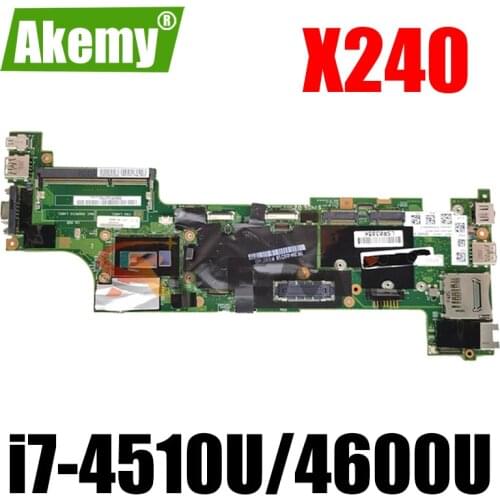 Laptop motherboard For Lenovo Thinkpad X240 With i7-4510U/4600U NM-A091 Mainboard FRU 04X5166 04X5178 04X5154 100% Fully Tested