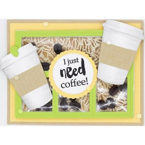 Tea Coffee Cup Metal Cutting Dies for Scrapbooking Craft Die Cut Card Making Embossing Stencil Photo Card