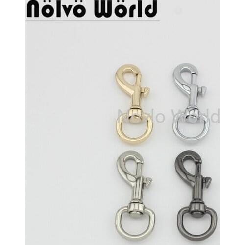Nolvo World 5-20-100pcs 6 colors 55*15mm metal buckles round head snap hooks for handbags straps key chain hardware