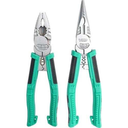 Multifunction Electrician Cable Wire Cutter Plier 8" Long Nose Plier Cutting Nippers Stripping Crimpping Hand tools