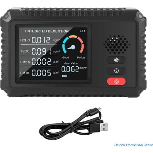 Air Quality Monitor Indoor for TVOC Formaldehyde HCHO CO2 PM2.5/PM10 Portable M17E
