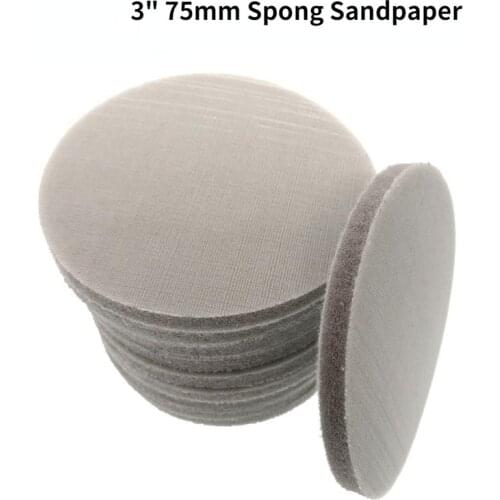 3" 75mm Wet & Dry Spong Foam Sandpaper Disc 320-8000 Grit Polishing Buffer Sanding Paper Abrasive Tools Flocking Self-adhesive