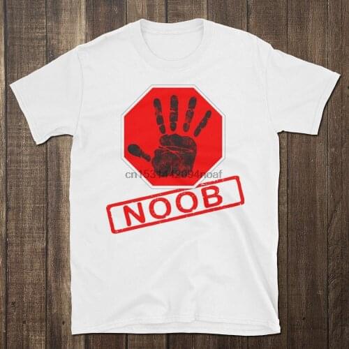 No Noob T Shirt Mens Gift Shirt Noob Label T shirt Gamer T Shirt Warning Noob Noobs Shout Noob Mens Noob Shirt Gamer Team Shirt