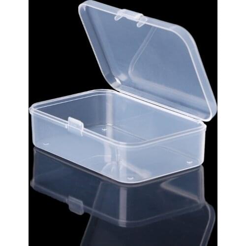 2021 New Rectangular Plastic Clear Transparent Storage Box Collection Container Organizer