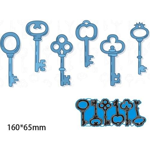 New Cutting Metal Dies All Kinds of Keys New Stencils DIY Scrapbooking Paper Cards Craft Making Craft Decoration 160*65mm