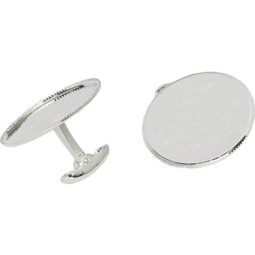 Beadsnice Cufflink Blanks Serrated Edge Brass Personalized Cufflink Base Wholesale Jewelry Findings ID39613