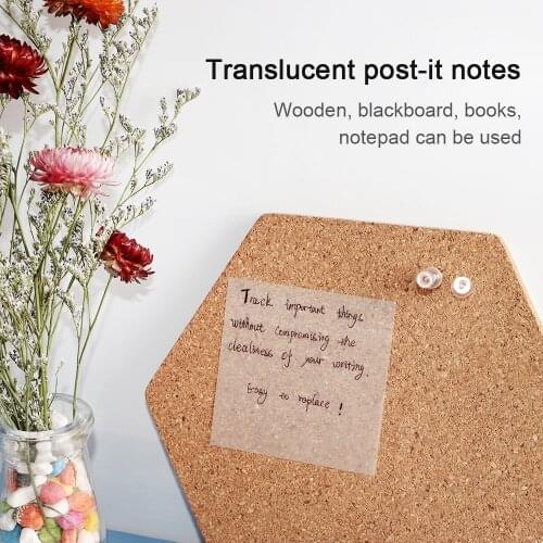 Transparent sticky notes pad 3x3 Bookmark Memo Pad Lot Transparent Sticky Notes Set Self Adhesive Removable Waterproof
