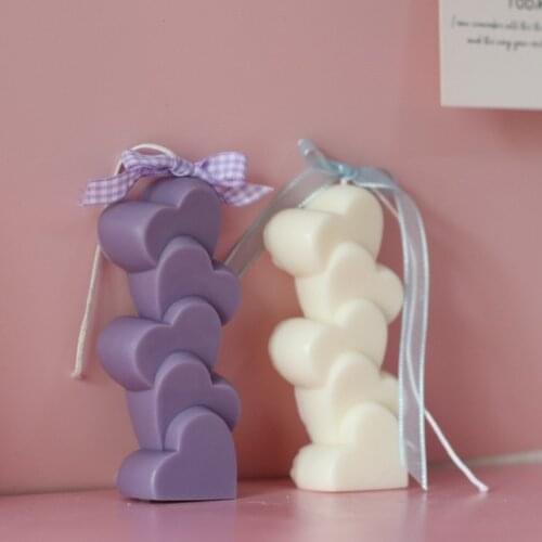 Scattered Love Silicone Mold for Candle Making Aromatherapy Candle Valentines Day Gift DIY Handmade Material Silicone Mold