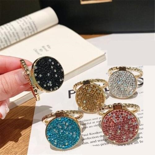 Luxury Metal Flower Round Finger Ring Smartphone Stand Holder Mobile Phone Holder For iPhone Huawei All Phone