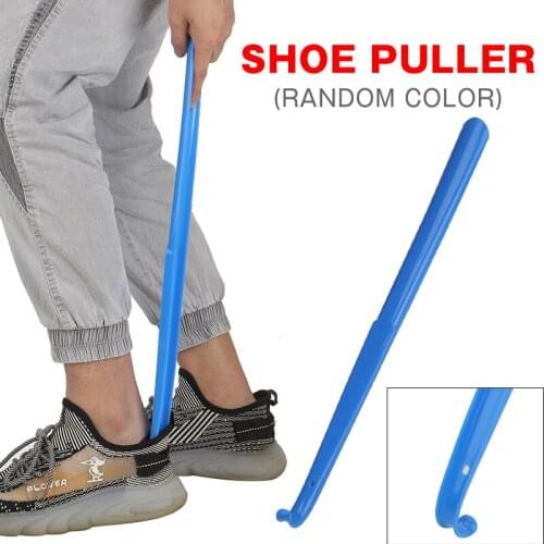 Long Handle Shoes Horn Plastic Shoes Lifter Travel Shoehorn Remover For Seniors Pregnancy Flexible Shoe Horn Color Random