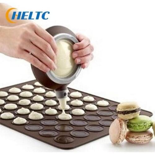 1PCS Reusable 3D Silicone Macaron Macaroon Pastry Oven Bakeware Mould Sheet Mat 30-Cavity DIY Mold Bakeware Mat Useful tools