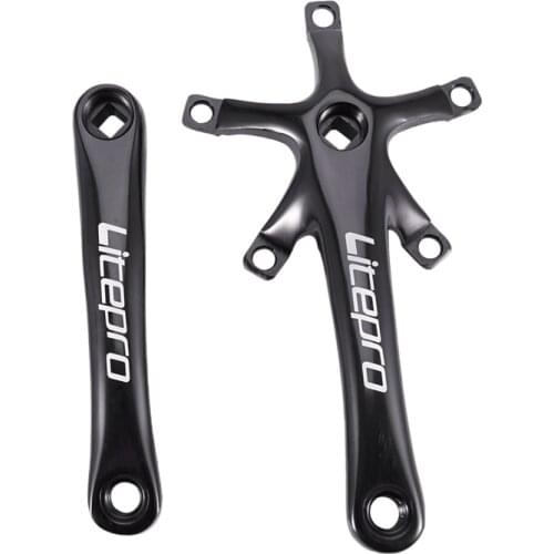 Litepro Folding Bike Crankset Crank 170mm for 130mm BCD Bottom Bracket Chainring Bolts Square Holes Bike Accessories
