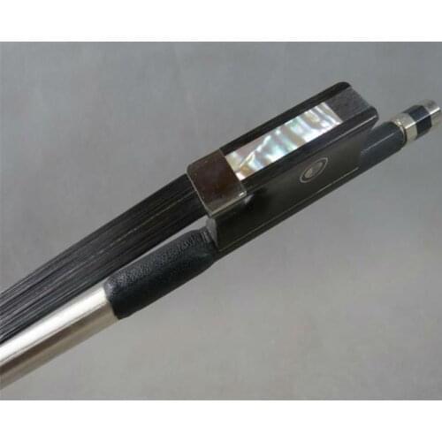 1 pc Prefessional Black Carbon fiber violin bow 4/4 good balance nataul Black Horsehair Ebony frog copper parts free shipping
