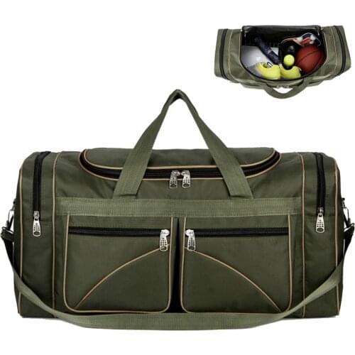 Sports Gym Bag for Men 60L Outdoor Travel Luggage Handbag Large One Shoulder Crossbody Bag Oxford Multi-functional Weekend Blosa