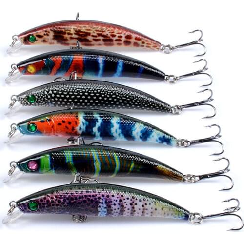 8.5cm/7.8g Hard Bait Fishing Lures Minnow Wobbler Quality Professional Plastic Bait Trout Bass Tackle