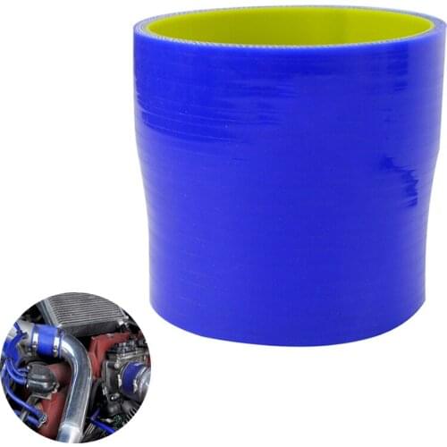 Universal 3 Ply 70mm/76mm Straight Silicone Hose Intercooler Turbo Coupler Tube Intake Pipe Blue