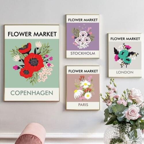Daisy Flower Market Vintage Nordic Posters And Prints Abstract Matisse Art Canvas Painting Wall Pictures For Living Room Decor
