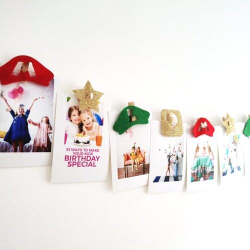 Photo Clips Glitter Mario Game Baby Shower Happy Birthday Party Decorations Supplies For Garden Home Room Decor Dekoration