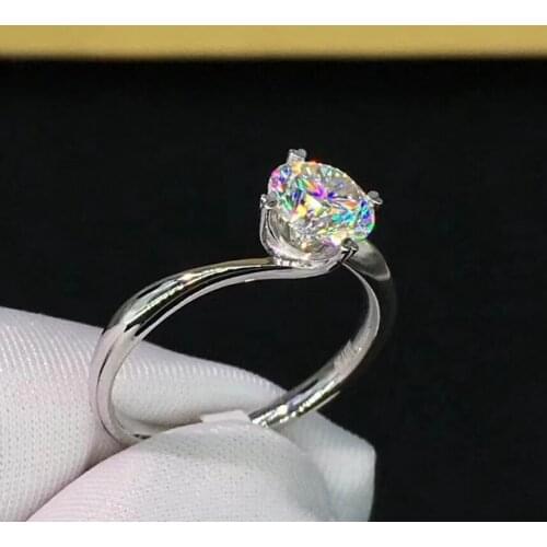 2020 new crackling moissanite gemstone ring for women jewelry engagement ring for wedding 925 silver ring birthday gift love