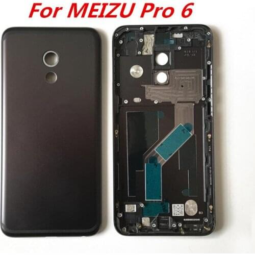1Piece Black Battery Shell For MEIZU Pro 6 5.2" Back Cover Battery Door Housing Case Replacement Part