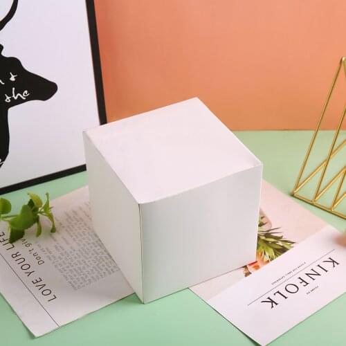 10Pcs White Cardboard Gift Boxes 10x10x10 cm- Carton Packing Boxes Durable, Recyclable, Decent for Gift-giving Birthday, Wedding