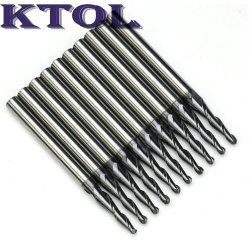 4x15x1.0MM 2 Flute Bits Tapered Ball Nose End Mills Milling Cutter CNC Tools, Deep 3D Engraving Cutter Milling Machine Tool Bits