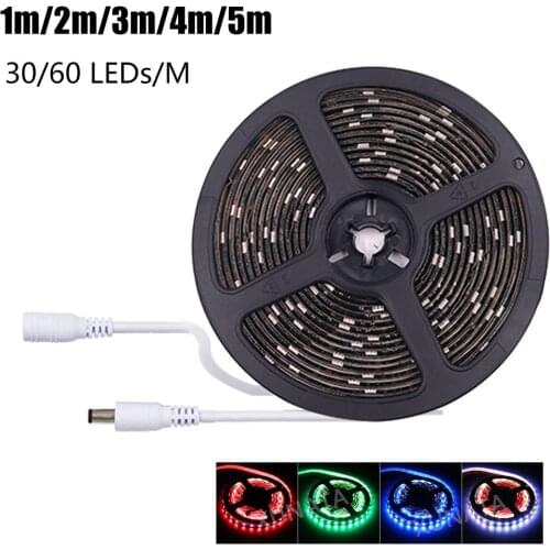 5V WS2812B RGB LED Strip Light SMD 5050 Dream Color Addressable LED Strip Desktop PC Screen Backlight lighting With DC Connector