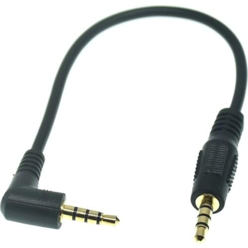 3.5mm Jack Audio Cable 3.5 Male to Male Cable Audio 90 Degree Right Angle AUX Cable for Car Headphone MP3/4 Aux Cord 15CM 1M