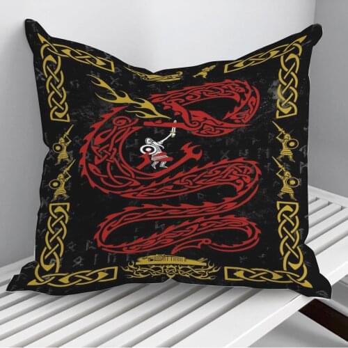 Beowulf Vs The Dragon Throw Pillows Cushion Cover On Sofa Home Decor 45*45cm 40*40cm Gift Pillowcase Cojines Dropshipping