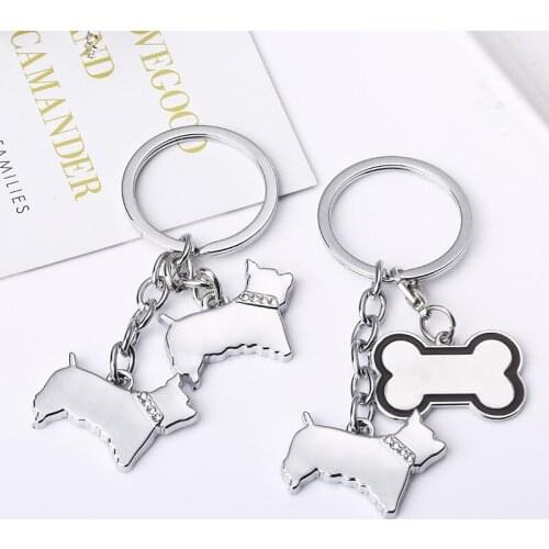 12pcs/lot Yorkie keychain key ring Yorkshire Terrier dog key chain key holder cute portachiavi chaveiro llaveros free shipping