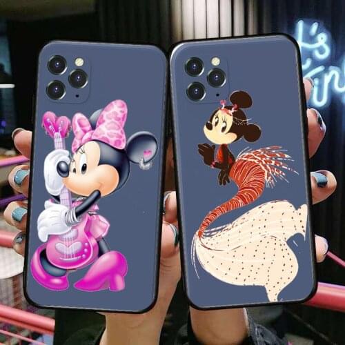 Minnie mouse toy Anime Phone Case cover For iphone 12 Pro Max 11 8 7 6 S XR PLUS X XS SE 2020 mini cell shell Sapphire blue