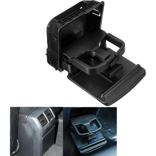 AU04 -2018 Black Central Armrest Rear Cup Holder For Jetta 5 Golf 5 6 Rabbit EOS