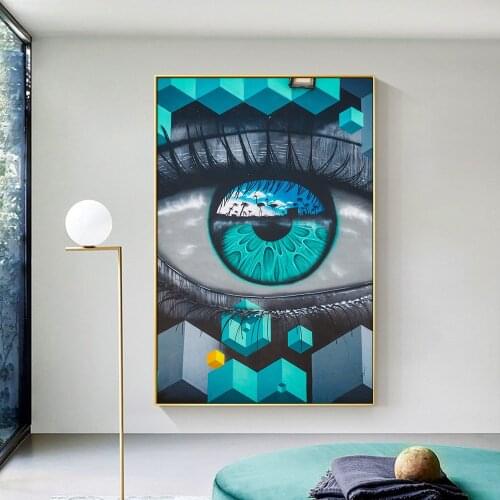 Fantasy the World of Eyes Painting Canvas Posters and Prints Art Wall Decor Abstract Picture for Living Room Home Decoration