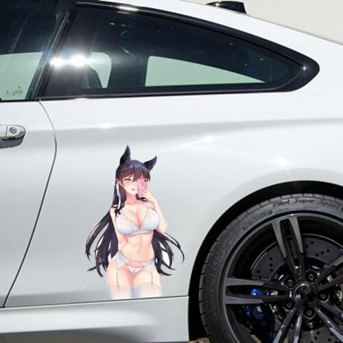 Fuzhen Boutique Decals Exterior Accessories Anime Cute Car Sticker Azur Lane Cartoon Sexy Girl Atago Decal Motorcycle Decoration