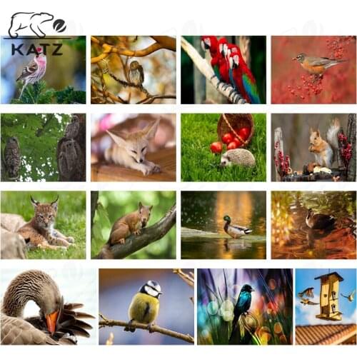 A Picture of a Lark That Can Bring Good Luck, Diamond Painting Cross Stitch, Modern Squirrel Animal Handmade Diy Diamond Embroid