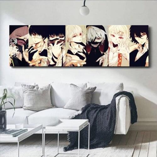 Classic Anime Tokyo Ghoul Character Collection Canvas Painting Wall Art Post For Childrens Room Living Room Decoration Cuadros
