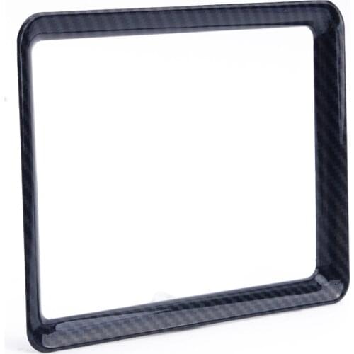 Carbon Fiber Style Console GPS Dashboard Decor Trim Frame Fit for Dodge Challenger 2015 2016 2017 2018 2019